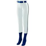 Augusta 2XL Ladies Low Rise Collegiate Pant White/Navy/Gold 1248