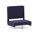 Flash Furniture Grandstand Comfort Seats by Flash - 500 lb. Rated Lightweight Stadium Chair with Handle & Ultra-Padded Seat Navy