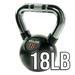 Valor Fitness Chrome Kettlebell - 18 lb Full Body Strength Training Equipment