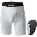 Mueller Adult Flex Shield With Support Shorts White Medium