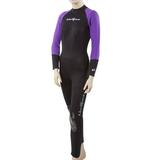 Neosport Neoskin women s back-zip full wetsuit Black/purple 12 Tall