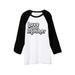 Love Your Mother Unisex 3/4 Sleeves Baseball Raglan T-Shirt Tee White Black X-Small