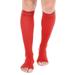 Doc Miller Premium Open Toe Compression Sleeve 1 Pair 15-20 mmHg Graduated Pressure for Sports Running Muscle Recovery Varicose Veins (Red X-Large)