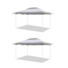 Z-Shade 14 x 10 Foot Instant Canopy Outdoor Patio Shelter Grey & White (2 Pack)