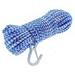 Attwood 117222 0.25 in. x 100 ft. Hollow Braid Polypropylene Anchor Line Blue & White