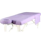 Royal Massage Deluxe Flannel 3pc Sheet Set - Face Cover Fitted and Flat Sheet - Lavender