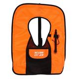 Scuba Choice Adult Orange Snorkel Vest With Front Pocket & Whistle XL