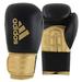 Adidas Boxing and Kickboxing Gloves - Hybrid 100 - for Men and Women - for Punching Fitness and Heavy Bags - Black/Gold 12oz