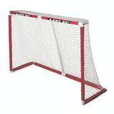 Official Pro PVC Hockey Goal - (1 â…�â€� Plastic PVC Tubing) 6â€™ x 4â€™.Pro style regulation sized Plastic PVC hockey net. 1 â…�â€� high impact tubing with a sleeve netting system. Assembles in minutes.