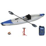 Sea Eagle RazorLite Inflatable Kayak - Lightweight Drop Stitch High Speed Inflatable Kayak for Touring - Solo or Tandem - w/Tall Back Seat(s) Paddle(s) Backpack Skeg & Pump - Pro Package