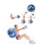 Amber Exercise Fitness Ball with Resistance Straps 55 cm