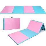 Costway 4 x 10 x 2 Folding Gymnastics Tumbling Gym Mat Stretching Yoga