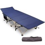 Redcamp Camping Cot Foldable for Adults Heavy Duty Portable Sleeping Cot Bed with Storage Bag Blue