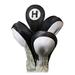 Golf Headcover Black and White Vintage Leather Style #2 3 4 5 Hybrid Head Covers Fits Most Hybrid Clubs