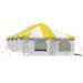 Party Tents Direct Weekender Outdoor Canopy Pole Tent w/Sidewalls Yellow 20 ft x 40 ft