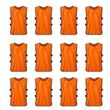 Toptie Training Vests Soccer Pinnies Football Jersey Pinnies for Soccer Team Adult / Child-Orange 12Pcs-L(Adult)