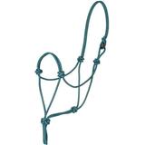 Mustang Nylon Rope Halter Turq/Blk Horse