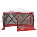 CLAM Quick-Set Escape Sport 11.5 x 11.5 Ft Tailgate Canopy Tent Red/White