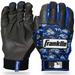 Franklin Sports Digitek Batting Gloves Gray/Black/Royal Digi Adult Large