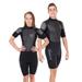 Seavenger 3mm Shorty Wetsuit with Stretch Panels Perfect for Scuba Diving Snorkeling Surfing (Surfing Aqua Women s 15)