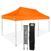 Impact Canopy 10x20 Instant Pop Up Canopy Tent Commercial Grade Aluminum Frame Wheeled Roller Bag Orange