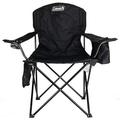 ColemanÂ® Adult Camping Chair with Built-In 4-Can Cooler Black