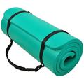 BalanceFrom All-Purpose 1-Inch Extra Thick High Density Anti-Tear Exercise Yoga Mat with Carrying Strap Green