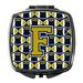 Letter F Football Blue and Gold Compact Mirror CJ1074-FSCM