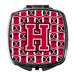 Letter H Football Crimson and White Compact Mirror CJ1079-HSCM