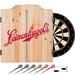 Leinenkugel s Dart Cabinet Set with Darts and Board
