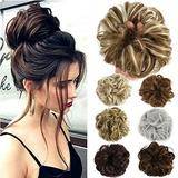 Elegant Woman Donut Ponytail Synthetic Hair Pieces and Buns Big Hair Messy Dish Hair Bun Ponytail Extensions Chignon