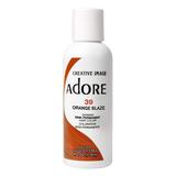 Adore Semi-Permanent Hair Color #39 Orange Blaze 4 oz 6 Pack