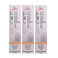 WELLA COLOR CHARM Medium Blonde Permanent Gel Hair Color 2oz HC-G711/7N (3 Pack)