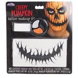 Freak Show Creepy Pumpkin Temporary Tattoo 5pc Makeup Kit Orange Black