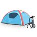 Gymax 3 Person Inflatable Family Tent Camping Waterproof Wind Resistant w/ Bag Pump