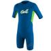 O Neill Reactor toddler shorty wetsuit Youth 4 Ocean/dayglo (5127B)