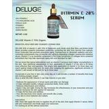 DELUGE - Vitamin C Serum for face with 20% Vitamin C (NET WEIGHT 2 OZ). 11% Botanical Hyaluronic Acid Ferulic Acid E + Aloe Vera. Professional Anti-Aging Serum. Brightens Age Spots & Discoloration.