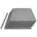 BalanceFrom 1/2 In. Thick Flooring Puzzle Exercise Mat with High Quality EVA Foam Interlocking Tiles 6 Piece 24 Sq Ft. Gray