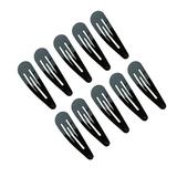 Kitsch Pro Snap Hair Clips Hair Barrettes for Women 10 Pack of Snap Clips (Black)