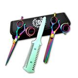 New Hairdressing Pro Salon Hair Scissors Thinning Hair Cutting Scissors 6 Set