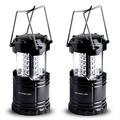 Vont 2 Pack LED Camping Lantern Super Bright Portable Survival Lanterns Must Have During Hurricane Emergency Storms Outages Original Collapsible Camping Lights/Lamp (Batteries Included)