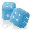 Brybelly Holdings MDIC-004 Pair of Blue 3 in Hanging Fuzzy Dice