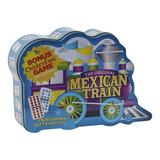 Puremco | Puremco Mexican Train Double 12 Professional Size Dominoes with Bonus Chickenfoot Game Included Travel Tin Board Game for Ages 6 Years & Up