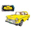 1 by 18 1955 Chevrolet Bel Air Convertible Soft Top Timeless Classics Diecast Model - Yellow