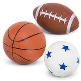 K-Roo Sports Mini Sports Pack: Inflatable Football Soccer Ball Basketball in Mini Mesh Bag