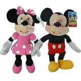 Mickey Mouse & Minnie 15.5 Plush Asstd- 2 Pcs