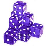 Classic Six-Sided Board Game d6 Pipped Dice 19mm Purple 10-pack