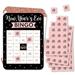 Big Dot of Happiness Rose Gold Happy New Year - Bar Bingo Cards and Markers - New Year s Eve Party Bingo Game - Set of 18