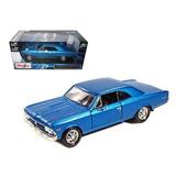 1966 Chevrolet Chevelle SS 396 Blue 1/24 Diecast Model Car by Maisto