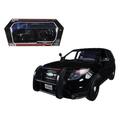 2015 Ford Police Interceptor Utility Special Service Plain Black 1/18 Diecast Model Car by Motormax